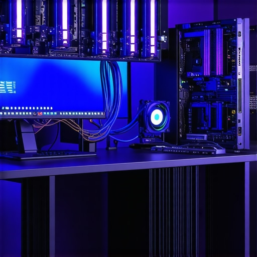 A sleek liquid cooling loop installed in a high-performance PC, showcasing tubing and radiator placement for optimal thermal management