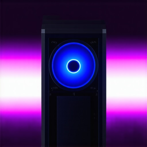 Modern workstation with active SSD cooling setup featuring heatsinks and liquid cooling