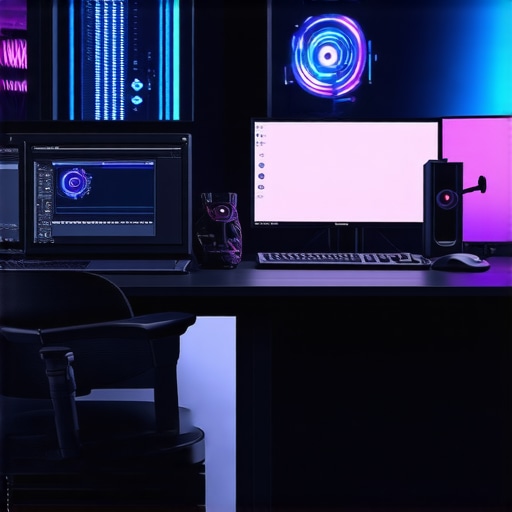 A sleek, modular personal computer workstation with ergonomic accessories and efficient cooling