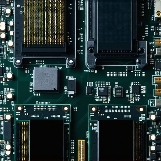 Close-up of high-performance SSDs installed in a PC