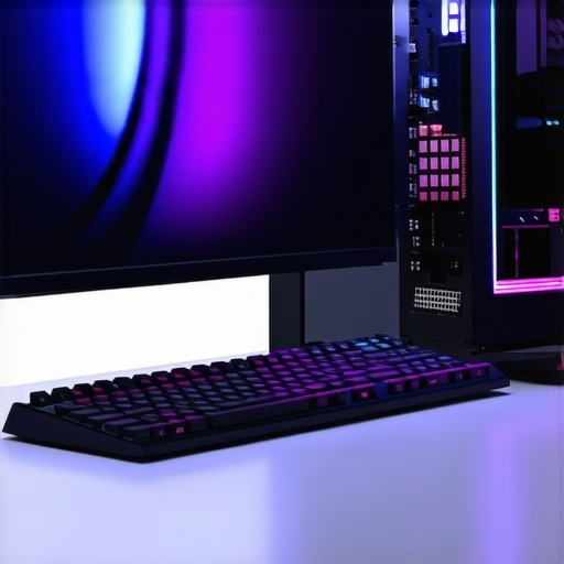 Professional workstation with 4K monitor and NVMe SSD with cooling solutions