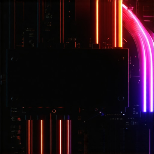 Close-up of a custom PC cooling setup with airflow optimized and LED lighting