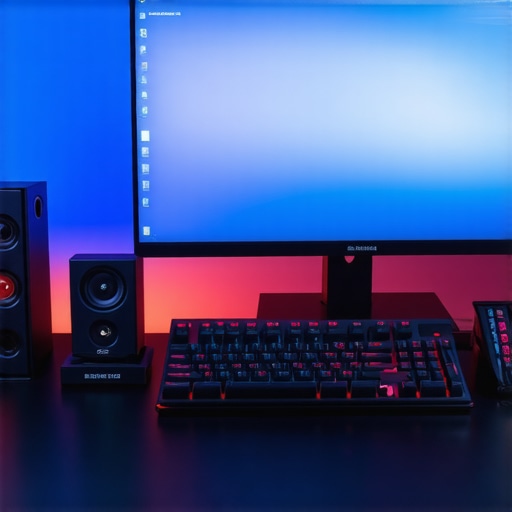 A modern workstation with magnetic keyboard, professional monitor, NVMe SSDs, and cooling system.