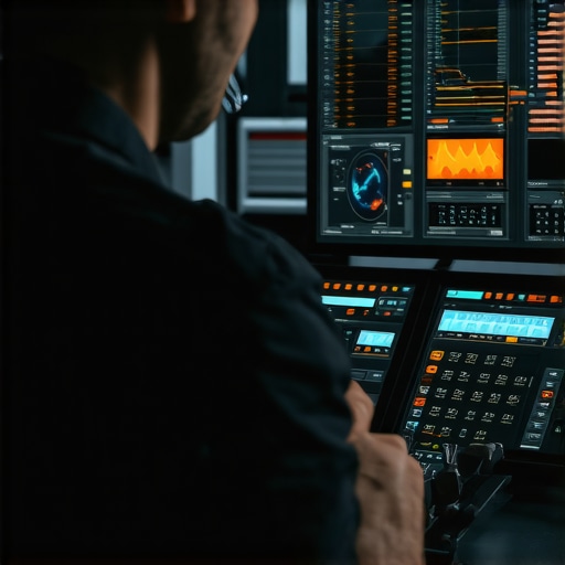 Technician checking thermal readings and SSD health on a professional workstation