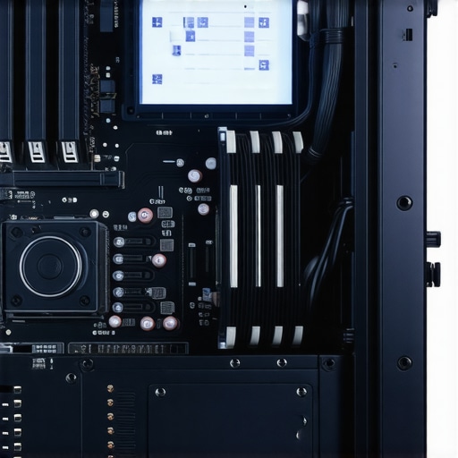 Proper PC Maintenance Setup Technician cleaning and monitoring a high-performance workstation