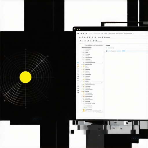 A technician's workspace with thermal paste, thermal sensors, and software screens showing system health