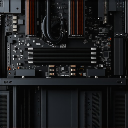 A modern workstation with thermal monitoring tools and passive cooling solutions.