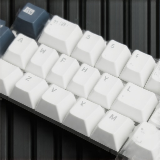 Close-up of a sleek, ergonomic low-profile optical keyboard with tactile keycaps