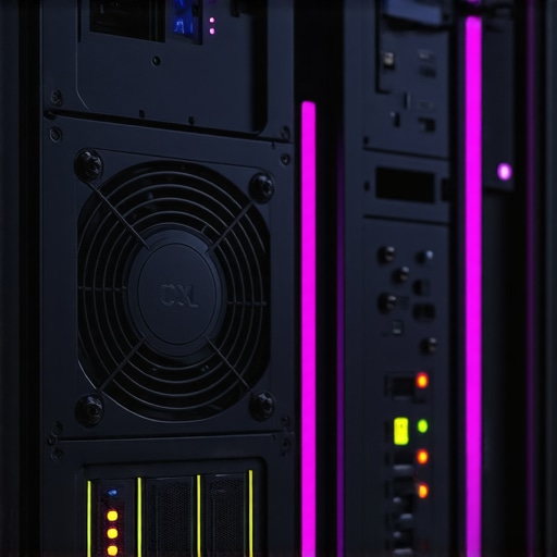 Detailed image showing CXL storage hubs and advanced cooling for workstation PCs