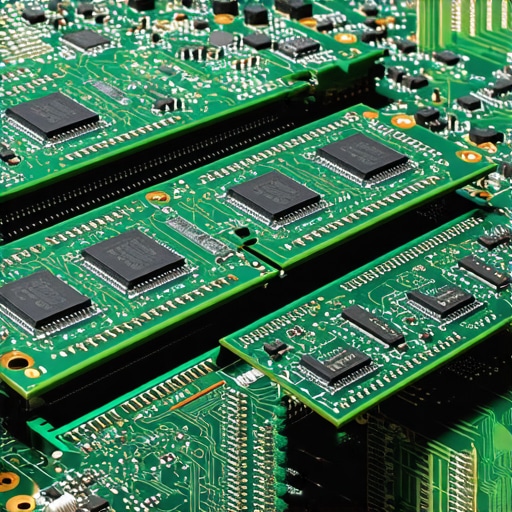 Close-up of ECC RAM modules installed on a motherboard during computer assembly.