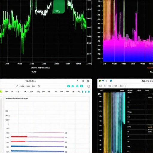 Thermal sensors connected to a computer monitor displaying temperature graphs