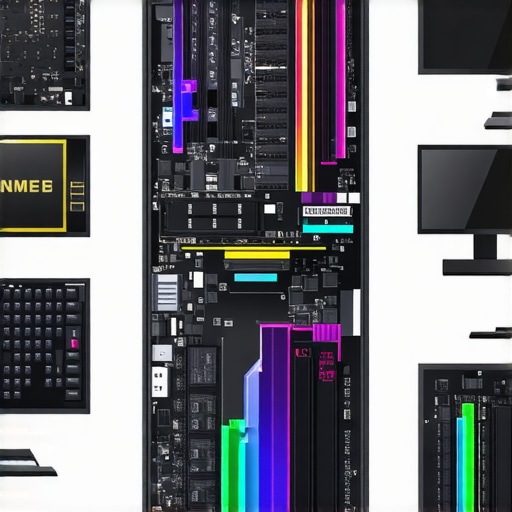 Diamond-shaped schematic showing PC cooling, SSD placement, monitor calibration, and keyboard switches.