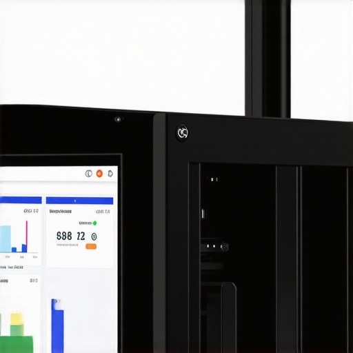 Monitor showing real-time temperature readings of a high-performance PC