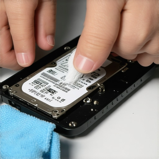 Person cleaning SSD to improve performance
