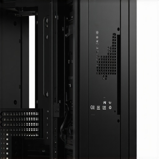 Close-up of a high-end workstation with cooling system and SSD storage