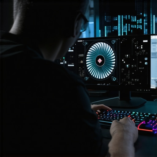 A tech enthusiast fine-tuning fan speeds using monitoring software on a high-performance PC
