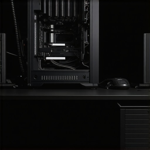 A professional workstation with custom liquid cooling system installed, showcasing radiators and tubing for thermal management.