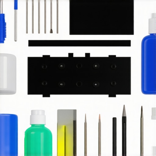 Disassembled Stabilizers with Lubrication Tools Close-up of disassembled mechanical keyboard stabilizers, lubricant, and tools for upgrade