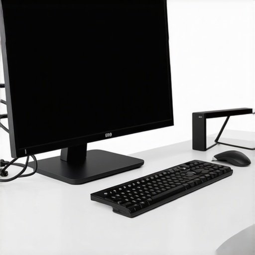 How to reduce cable clutter in a dual-monitor professional setup