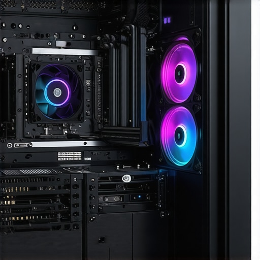 Optimal airflow in a professional workstation High-performance workstation with airflow pathways and cooling components