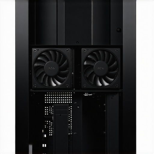 A workstation case showing air intake and exhaust fans for efficient cooling