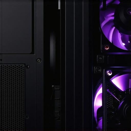Detailed image showing airflow paths in a workstation case with case fans and dust filters