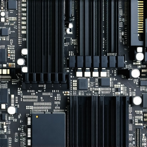 Motherboard with M.2 NVMe SSD installed in the recommended slot, highlighted with cooling solution.