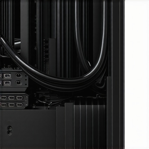 A professional workstation with well-organized cables and multiple cooling fans installed for optimal SSD airflow