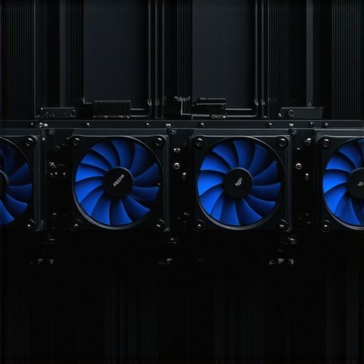 Detailed image showing a workstation with advanced air cooling, large heatsinks, and well-organized airflow pathways.