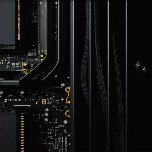 Optimized PC Cooling and Cable Setup Technician adjusting airflow in a high-performance workstation with organized cables and advanced cooling system.