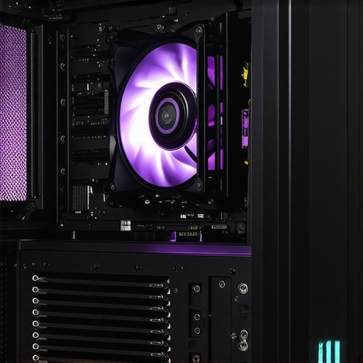 Optimized PC airflow setup for cooling A professional workstation with carefully arranged case fans ensuring airflow