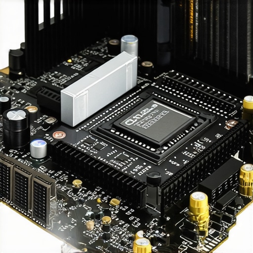 Optimized VRM Cooling Setup in a Workstation Close-up of VRMs with heatsinks and thermal pads during PC build.