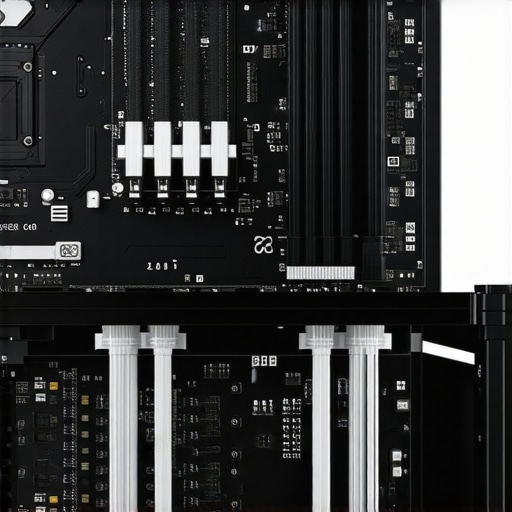 A clean interior of a PC case with cables routed behind the motherboard tray, emphasizing tidy wiring for optimal airflow.