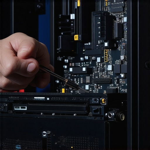 PC Maintenance Tools and Techniques A technician maintaining a workstation by cleaning dust and reapplying thermal paste with proper tools.