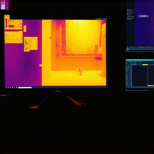 Person using an infrared thermal camera to check PC temperatures