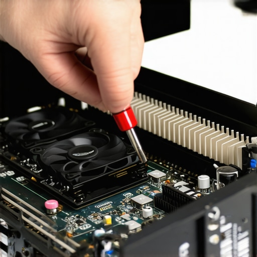 Workstation Maintenance in Action Technician cleaning a desktop computer to maintain cooling and performance.