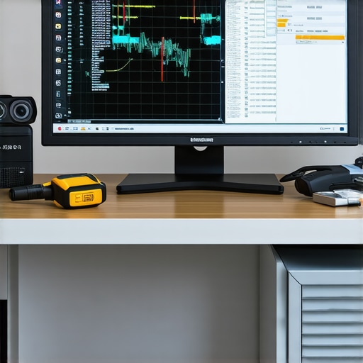 Advanced workstation maintenance setup with monitoring tools A detailed shot of a workstation equipped with hardware monitoring and maintenance tools for optimal performance.