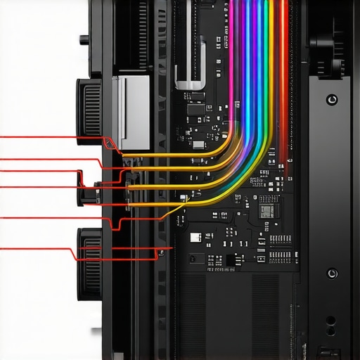 Airflow Dynamics in a PC Case for Optimal Cooling Diagram illustrating airflow pathways and airflow pressure in a high-performance gaming PC