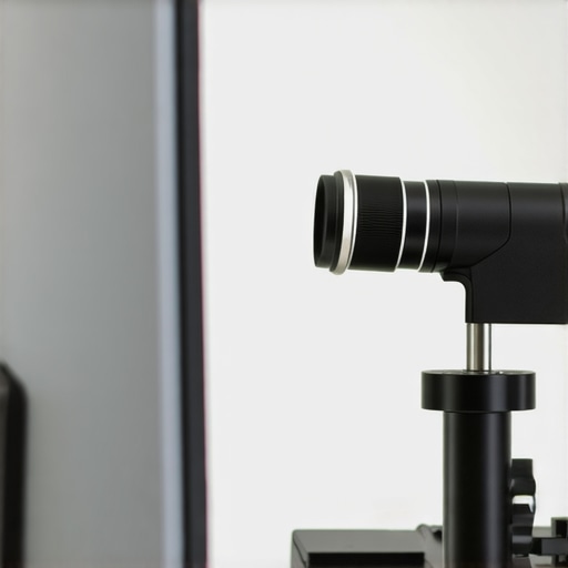 Person using a colorimeter to calibrate a high-end professional monitor in a controlled environment