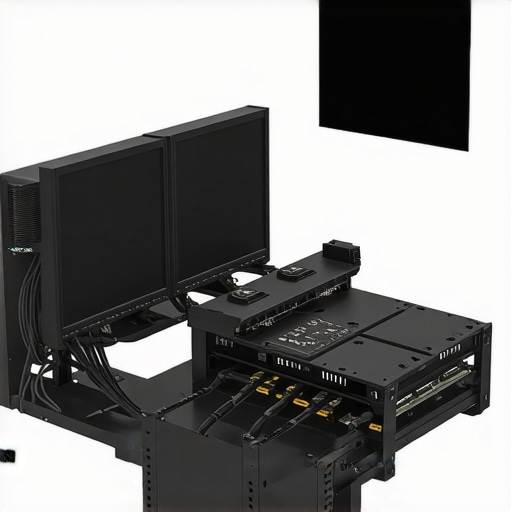 Effective Workstation Maintenance Setup Illustration of an organized workstation showing cooling airflow and cable management for easy maintenance.