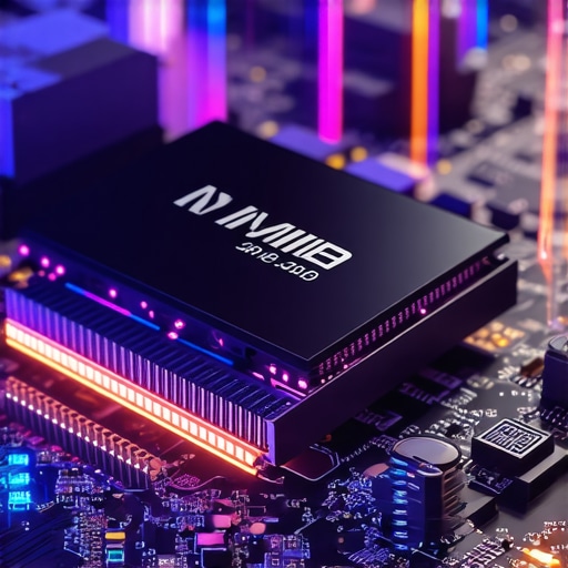 High-Speed NVMe SSD Connection A detailed image showing an NVMe SSD connected to a motherboard designed for fast data transfer.
