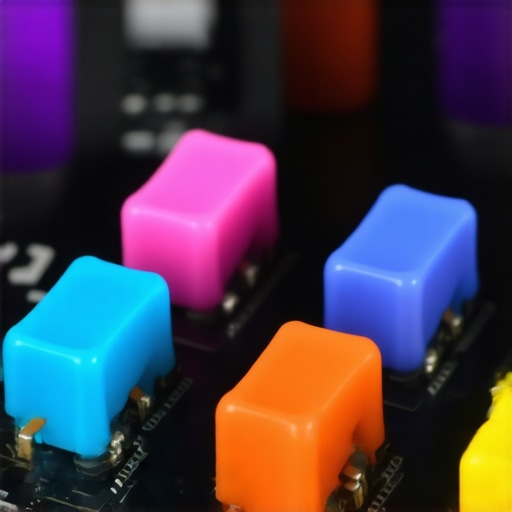 A detailed view of a hot-swap socket with switches during keyboard customization