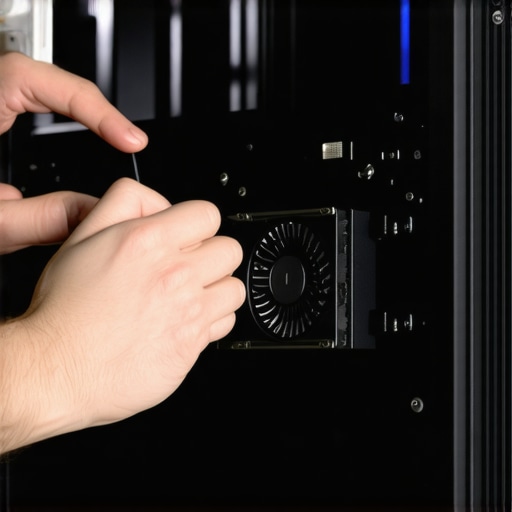 Close-up of GPU installation showing blower-style cooling setup