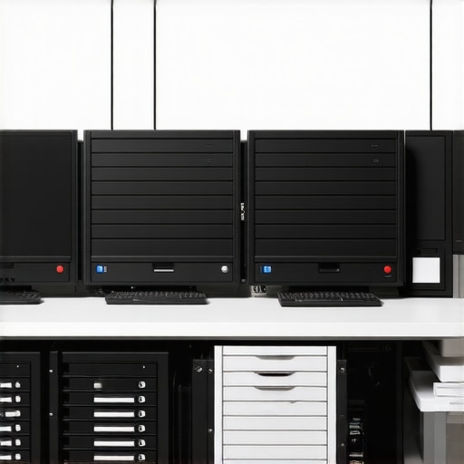 Installing Front-Loading Drive Bays Workstation inside showing newly installed accessible front drive bays