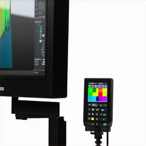 Professional monitor calibration using a colorimeter device to ensure color accuracy
