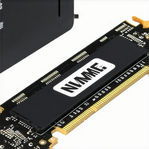 A high-performance NVMe SSD showcasing power-loss protection feature in a workstation