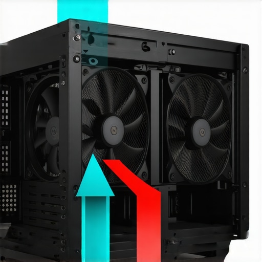 Optimal PC Fan Placement for Positive Pressure Illustration of a computer case with fans arranged for positive airflow, showing intake at the front and bottom, exhaust at the top and rear.