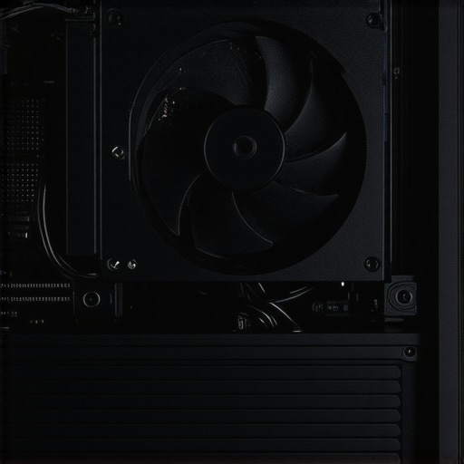 Optimized PC Cooling System Close-up of a Noctua high-static-pressure fan inside a clean and well-maintained PC case