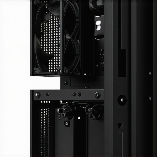 Diagram showing efficient airflow paths in a PC case with minimal fans