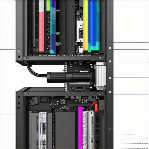 Optimized airflow in a professional PC build Diagram illustrating airflow paths and component placement in a PC case for optimal cooling
